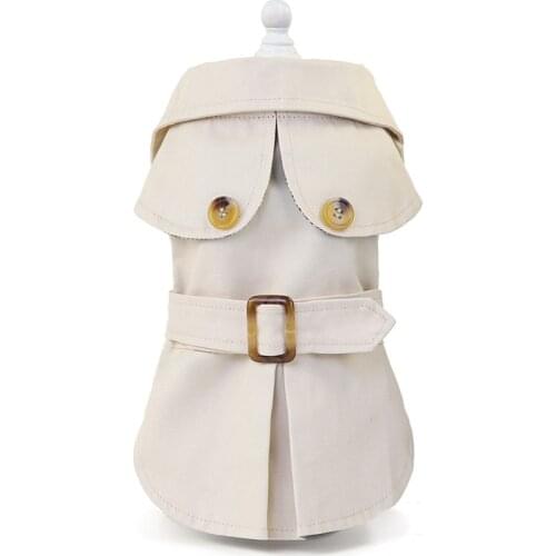 Spirng Summer Dog Clothes Handsome Trench Coat Dress Pets Outfits Warm Clothes for Small Dogs Costumes Jacket Puppy Shirt Dogs