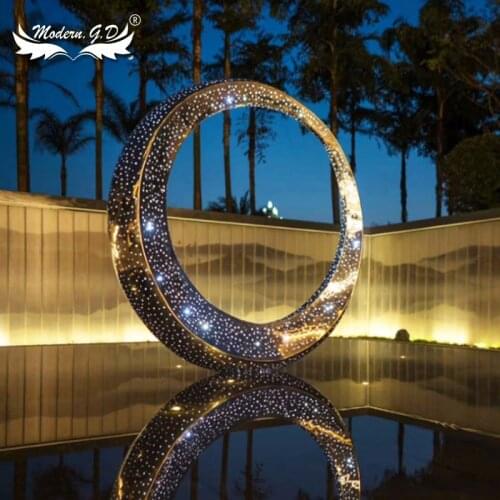 Factory price outside stainless steel mirror polished abstract sculpture