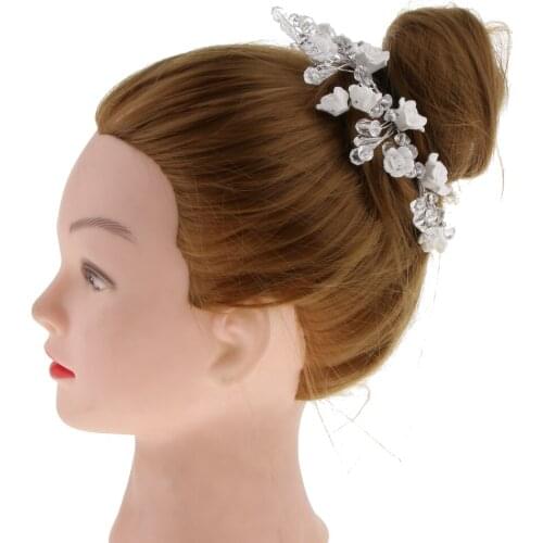 Womens Crown Headwear Flower Ornament Ladylike Charming Exquisite Accessory