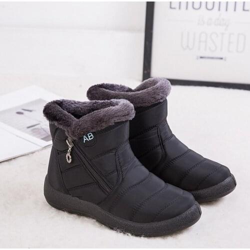 Women Boots Waterproof Snow Boots Female Plush Winter Boots Women Warm Ankle Botas Mujer Winter Shoes Woman Plus Size 35-43