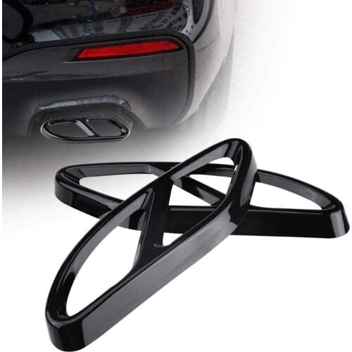 2PCS Car Exhaust Tip Pipe Muffler Stainless Steel Fit For Mercedes-Benz 2019-2021 CLA C118 W118 Car Accessories Modification