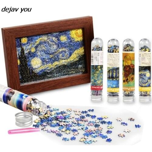 234 PCS Creative Birthday Gift Adult Children Leisure Travel Puzzle Toys Famous Painting Landscape Test Tube Jigsaw Mini Puzzles