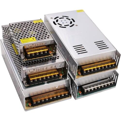 Led Strip Light Power Adapter Switch Power Supply AC100-240V to DC12V 5V 24V 24W 60W 100W 120W 200W 360W 400W 500W Transformer