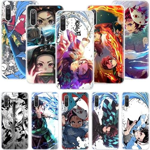 Kimetsu No Yaiba Demon Slayer Phone Case For Xiaomi Mi Note 10 11 9 8 10T 9T CC9 A1 A2 A3 5X 6X Pocophone F1 X3 F2 Pro Lite Coqu
