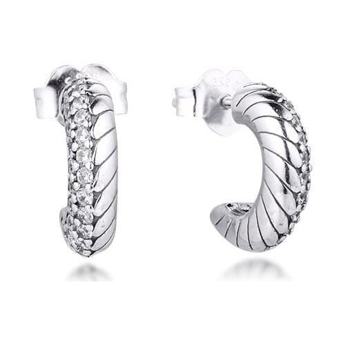 CKK Earrings Snake Chain Pattern Hoop Earring for Women Sterling Silver 925 Jewelry Pendientes Earings Earing Brincos Aretes