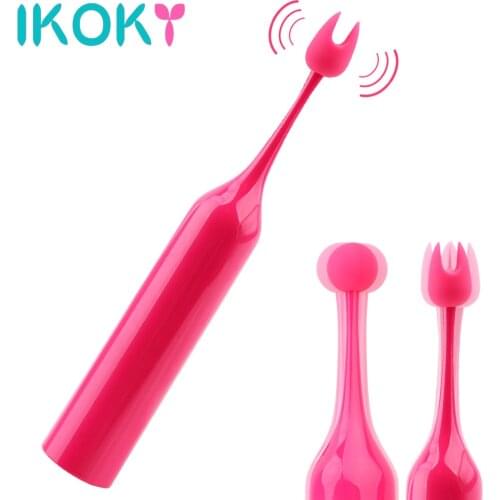 IKOKY 10 Frequency Nipple Massager G-Spot Vibrator Flirting Toys Sex Toys for Women Masturbator Lick Clitoris Vagina Stimulator