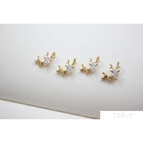Stay Meng Deer and Elk Plating Package 18K Gold Pendant DIY Earrings Materials Accessories