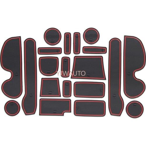 Door Slot Mat for Honda BR-V Mobilio Gate Groove Cushion Car Door Rubber Cup Holder Mats Anti-slip Carpets Position