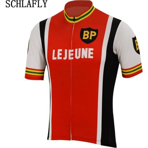 Red lejeune cycling jerseys summer men short sleeve bike wear white blue jersey road jersey cycling clothing cycling top