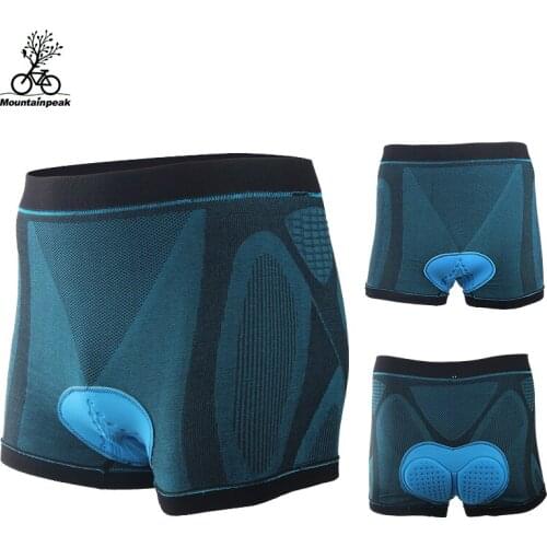 Mountainpeak Knit Underwear Men Women Thickened Sponge Pad Shorts 3D Cut Riding Bike Short Pants High Elasticity Seamless
