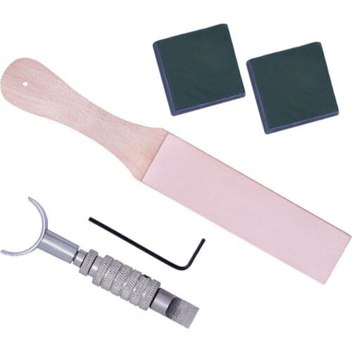 4Pcs/Set Leather Tool Set Hand Sewing Craft Package Handmade Art Tools Whetstone Rotary Knife DIY 2019NEW Professional Quality
