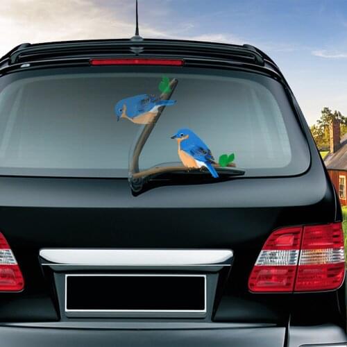 Cute Robin Waving Wiper Decals PVC Car Styling Window Wiper Stickers Rear Windshield Car Stickers And Decals for Auto Products