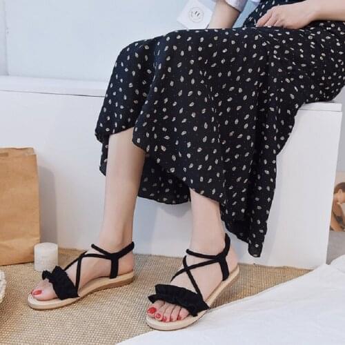 2021 New Womens Sandals Simple Flat Bottom Comfort Breathable Womens Shoes 188