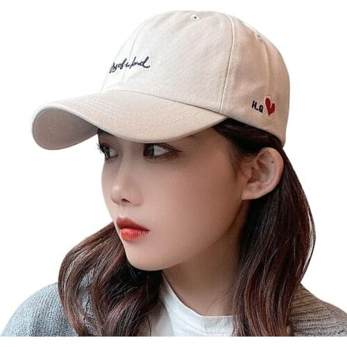 New Cotton Men Women Baseball Cap Letter Embroidered Hat Casual Style Unisex Hip Hop Hats Outdoor Adjustable Couple Sun Hat