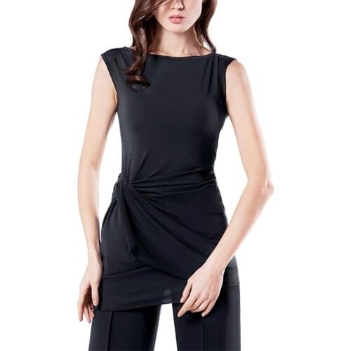 2018 New High Quality Sexy Ballroom Latin Dance Tops Cha Cha Samba Rumba Sleeveless Dancing Wear Accept Customize Size