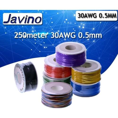 250meter single conductor 30AWG 0.5mm PCB flying jumper wire OK line Wrapping Wrap Flexible insulation tin-plated 250meter