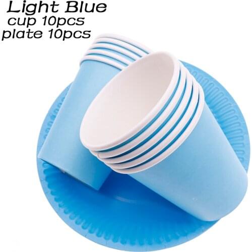 New Year Blue paper plates cups Straws birthday party Supplies baby shower favors Disposable tableware wedding Decorations