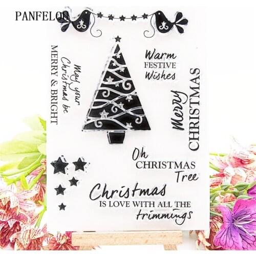 PANFELOU 11x15cm Easter tree Transparent Silicone Rubber Clear Stamps cartoon for Scrapbooking/DIY Easter wedding