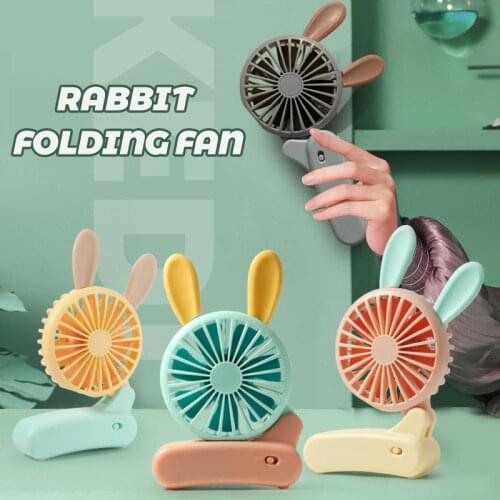 2021 New Usb Charging Mini Cute Handheld Fan Portable Fan Foldable Desktop Fan Silent Portable Small Fan For Home Ventilador