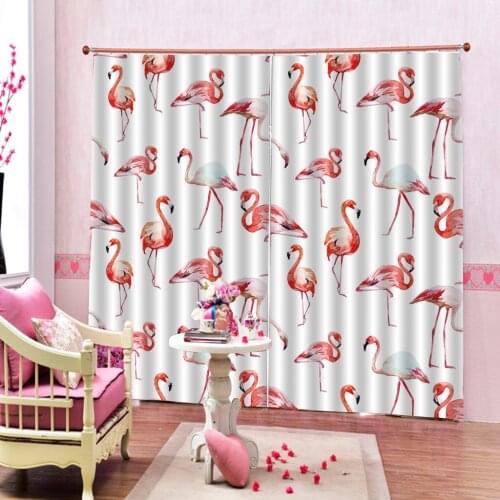 Custom Luxury Stereoscopic 3D Window Curtains Living Room wedding bedroom bird Blackout curtains