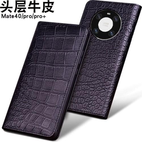 Luxury Genuine Leather Wallet Cover Business Phone Case For Huawei Mate 40 30 Pro Plus Cover Credit Card Money Slot Cases Holste