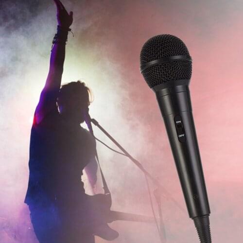 Handheld Microphone Wired Stage Mic-Speaker Portable Home Karaoke Singing Player Machine