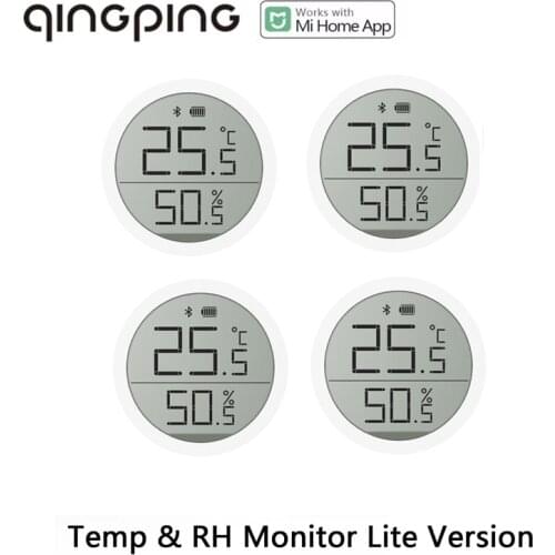 Qingping Bluetooth-compatible Thermometer Hygrometer Temperature and Humidity Sensor Data Storage LCD Ink Screen Lite Edition