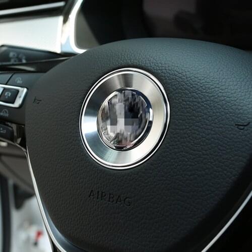 Car Steering Wheel Logo decoration Emblems Sticker Ring Accessories for Volkswagen VW Passat B7 B8 Bora POLO GOLF 6 7 Jetta MK6