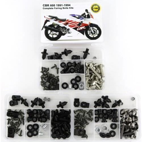 Fit For Honda CBR600 1991 1992 1993 1994 Motorcycle Complete Full Fairing Bolts Kit Speed Nut Clips Screw Steel