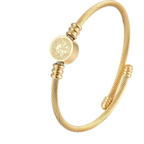 High Quality Stainless Steel Adjustable Size Bangle For Women Twisted Cable Wire Bracelet armbanden voor vrouwen