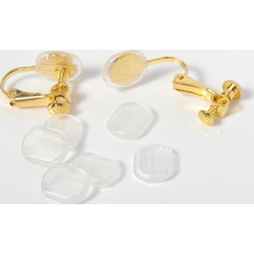 50-200pcs Clear Soft Silicone Rubber Earring Backs Safety Bullet Stopper Rubber Accessories Jewelry DIY Parts Ear Plugging