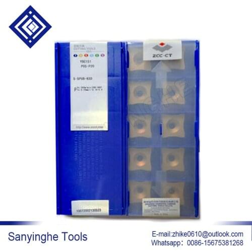 Free shipping sanyinghe 10pcs/lots S-SPUB-63B YBC151 cemented carbide burring Insert cutter chip removing steel tube pipe