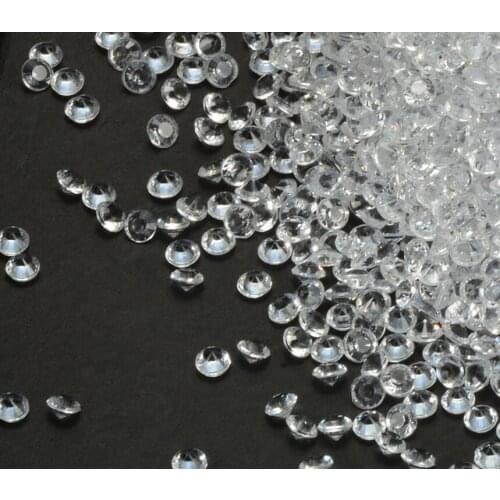 10,000pcs 3mm White Pointed Crystals Diamond Beads For Wedding Bridal Party Holiday Throwing Confetti Table Decoration Sprinkles