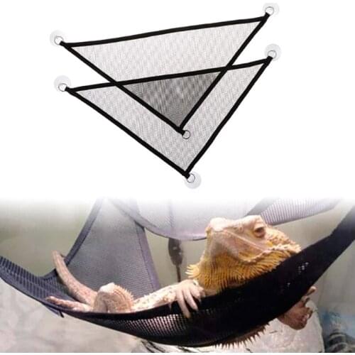 New 2 Pcs Oxford Fabric Swing Climb Products With Suction Cup For Snake Lizard Pet Reptile Hammock Mesh Sleeping Bed Play Toys