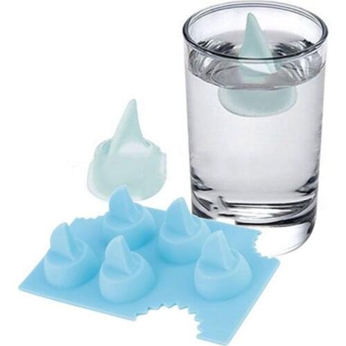 3D Shark Fin Shape Silicone Ice Cube Cool Freezing Mold Tray Ice Cream Maker DIY