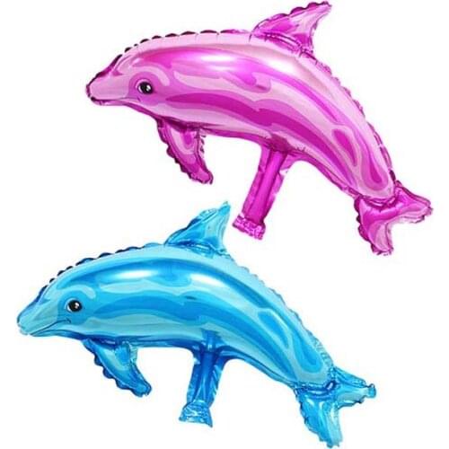 50 Pcs/lots Mini small dolphin Foil balloon Wedding birthday party activities decoration balloon Childrens cartoon toy Hot sale