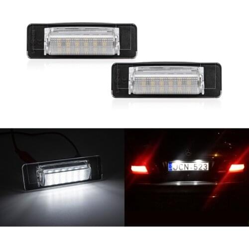 CANbus Car Rear Led Number License Plate Light For Mercedes Benz W210 E300 E320 E420 W202 4D C230 C280 C43 AMG White Led Lamp