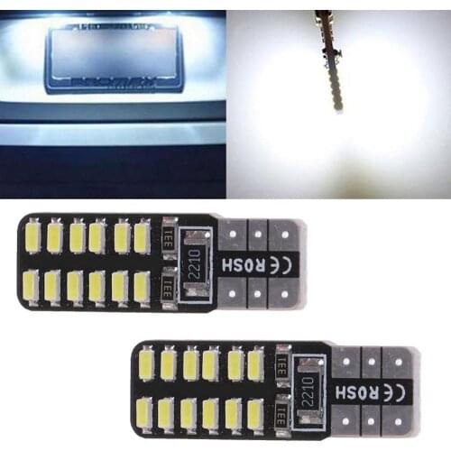 50% Hot Sales 2Pcs T10 194 W5W 3014 24LED Canbus Car Wedge Width Side Marker Interior Light
