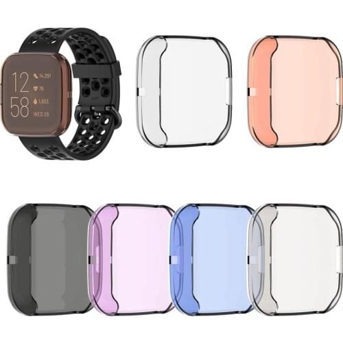 Case For Fitbit versa 2 Watch Soft Clear TPU Full Cover Ultra Slim Protection Case Frame Replacement Film Protector Shell