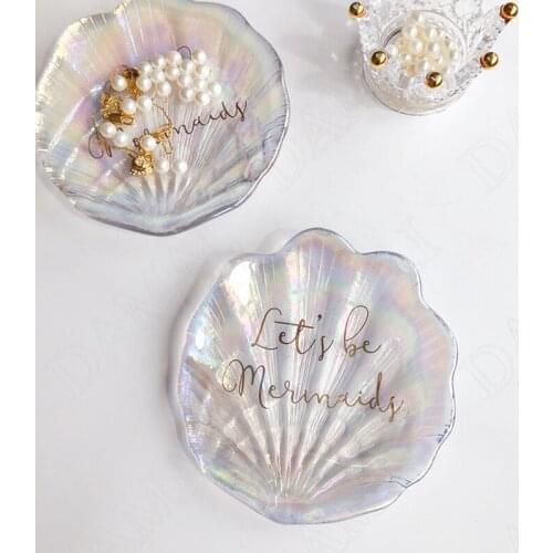 European Glass Storage Trays Simplicity Desktop Cosmetic Container Mini Crown Jewelry Organizer Home Decoration Modern Ornaments