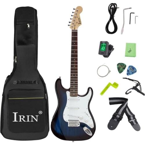 Beginners Students Electric Guitar with Bag Case Strap Tuner Strings Capo