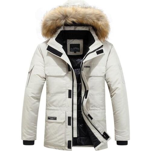 Winter Jackets Men Fur Warm Thick Cotton Multi-pocket Hooded Parkas Mens Casual Fashion Warm Coats Plus Size 5XL 6XL Overcoat