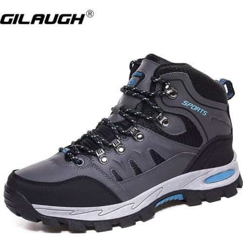 New Outdoor Men Women Waterproof Hiking Boots Sport Shoes Trekking Climbing Walking Anti-Slip Sneakers High Top For Winter Shoes