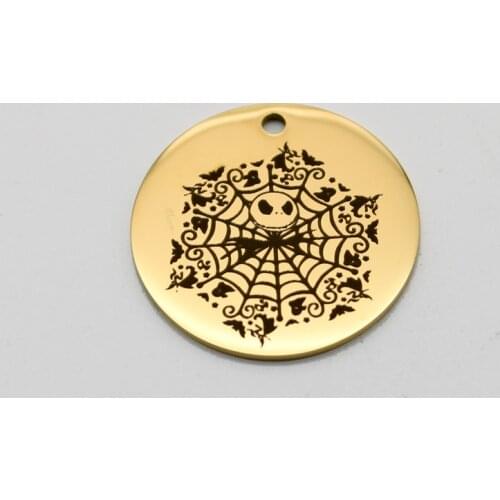 20pcs Nightmare Before Christmas Charms Stainless Steel Pendant Mandala Charm DIY Handmade Accessories