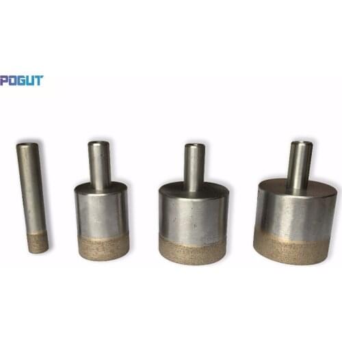 Straight shank, 4mm to 25mm Diamond glass drill bit, for hand drilling machine