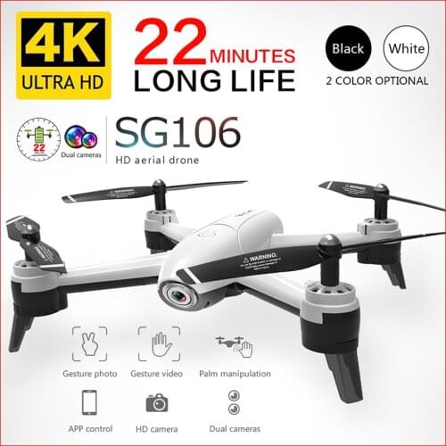 SG106 Wifi RC Drone 4K 1080P 720P HD Dual Camera Optical Flow Aerial Quadcopter FPV Drone Long Battery Life Toys For Kids
