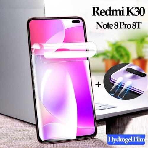 Redmi k30i 2-in-1 Camera Glass for Xiaomi Redmi K30S 5G 4G Note 8 Pro 8T screen Protector K30i Hydrogel Film Redmi K30 5G