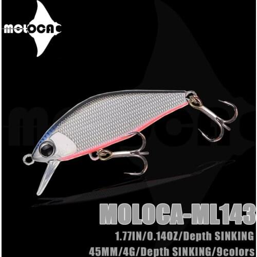 Fishing Tackle 2021 Minnow Lures Sinking Hard Baits Weights4g 4.6cm Mino VIB Sinking Wobblers For Pike Fish Isca Artificial Bait