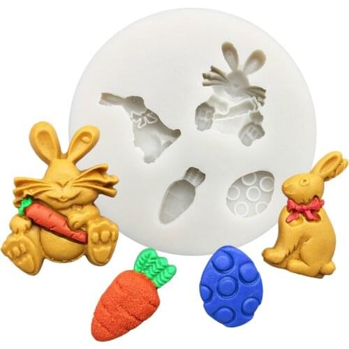 Rabbit Carrot Silicone Cake Baking Mold Sugarcraft Chocolate Cupcake Resin Tools Fondant Decorating Tools