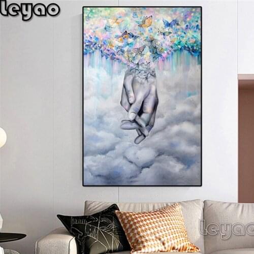 Beautiful Lover Hands Art Modern diamond Painting Wall Art Diamond embroidery Decorative Painting Living Room Home Decoration